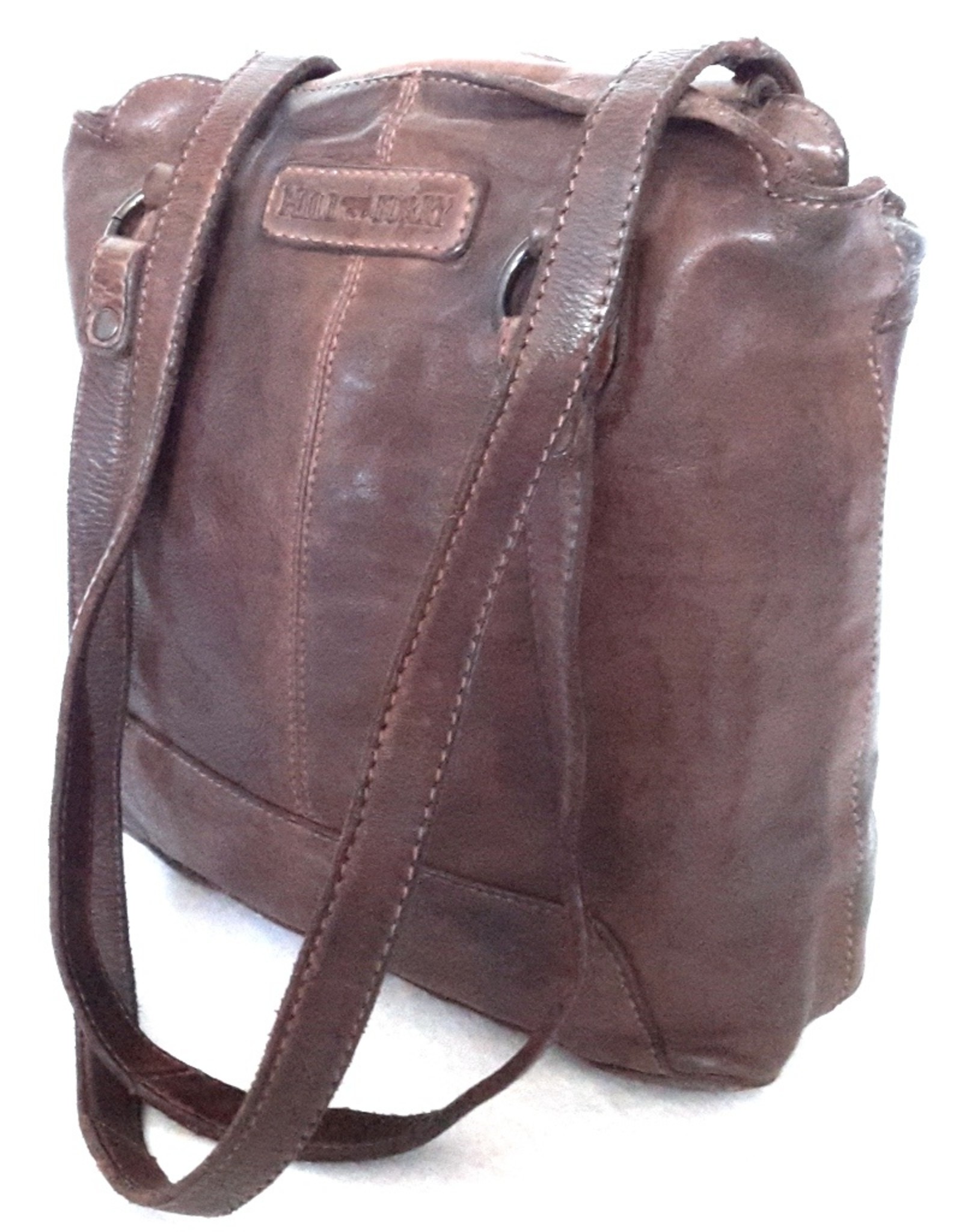 HillBurry Leather backpacks Leather shoppers - HillBurry shoulder bag - backpack from washed leather