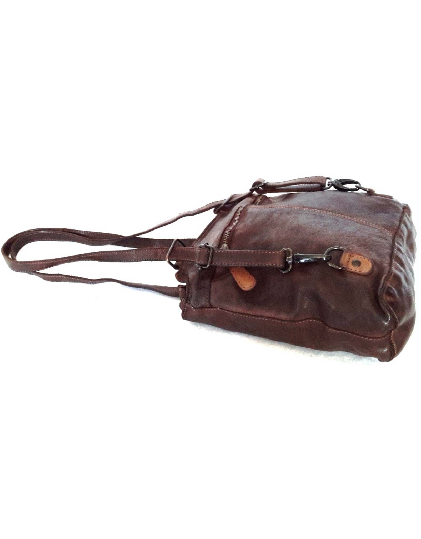 HillBurry Leather backpacks Leather shoppers - HillBurry shoulder bag - backpack from washed leather