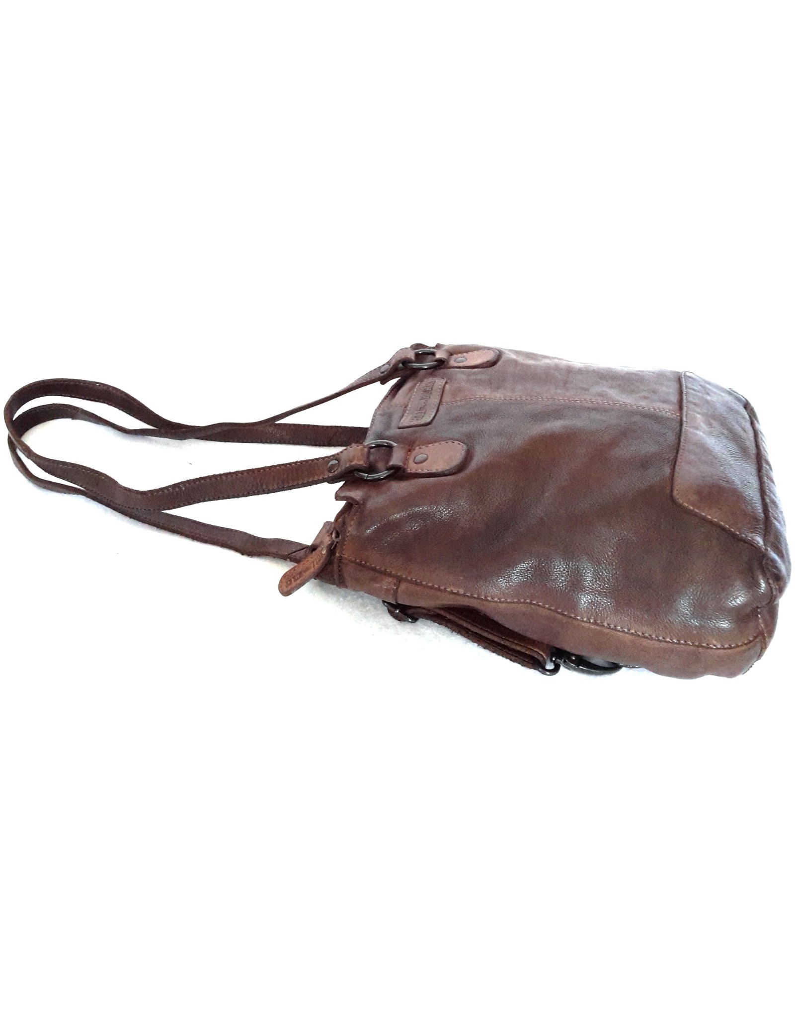HillBurry Leather backpacks Leather shoppers - HillBurry shoulder bag - backpack from washed leather