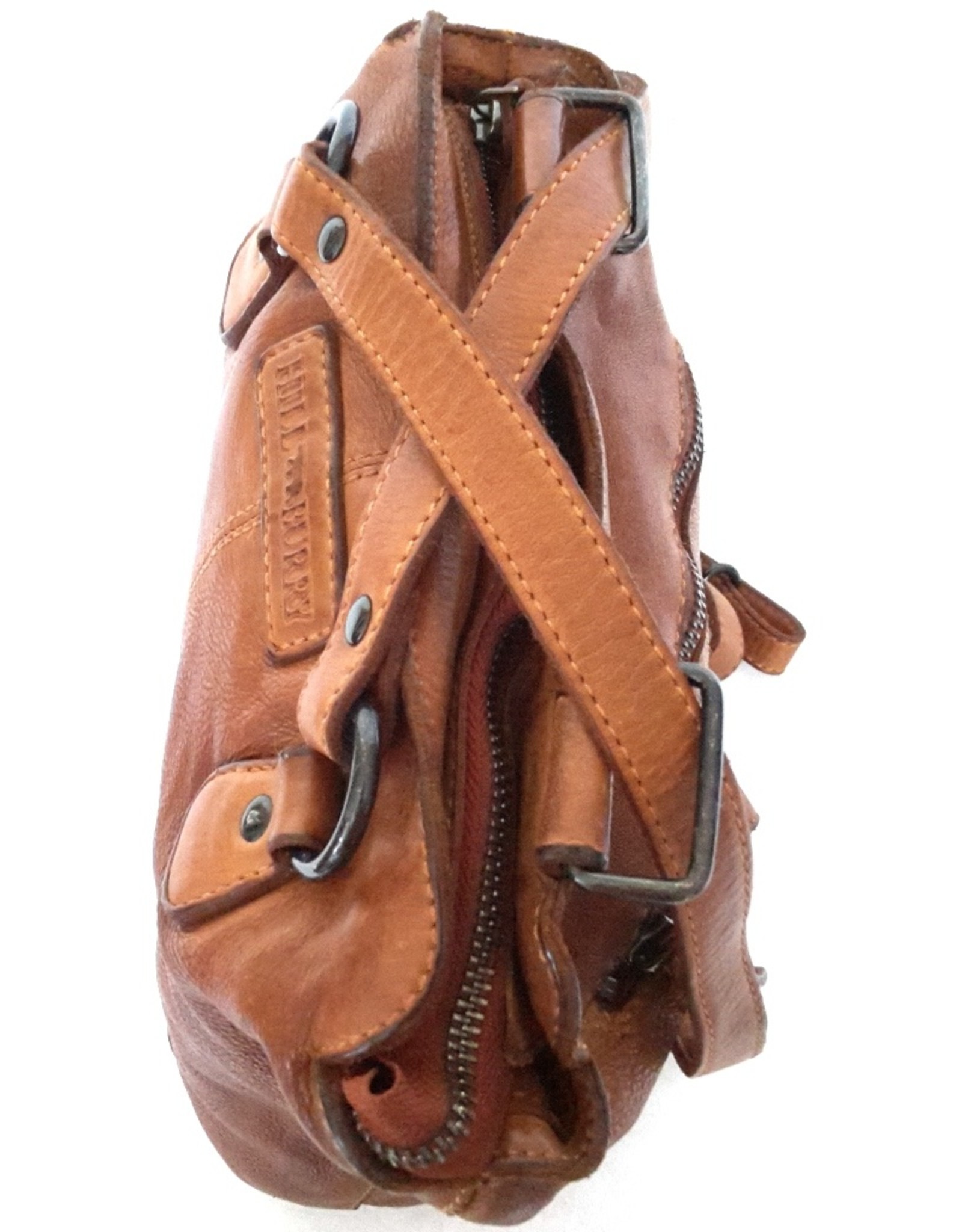 HillBurry Leather backpacks Leather shoppers - HillBurry backpack-shoulder bag  (Cognac)