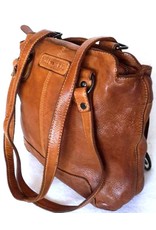 HillBurry Leather backpacks Leather shoppers - HillBurry backpack-shoulder bag washed leather (Tan)