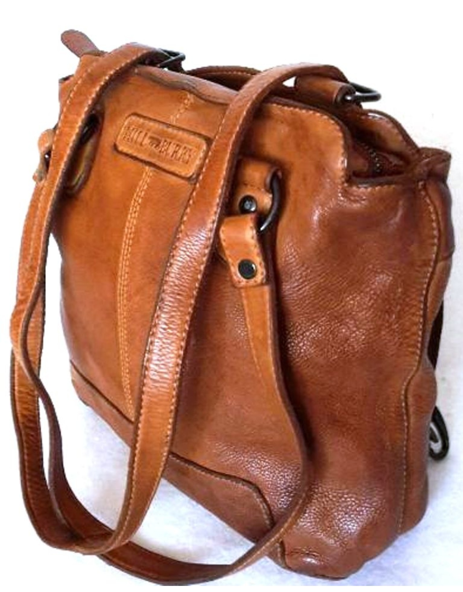 HillBurry Leather backpacks Leather shoppers - HillBurry backpack-shoulder bag washed leather (Tan)