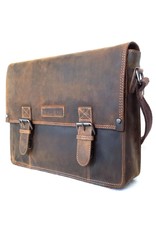 HillBurry Leather laptop bags - HillBurry Leather school bag vintage look (large)