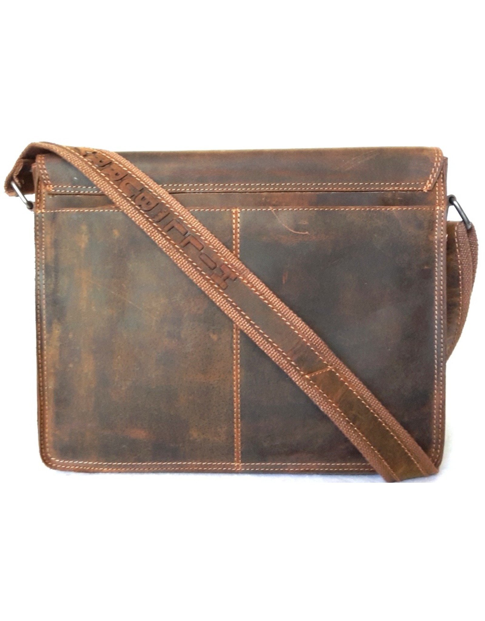 HillBurry Leren werktassen Leren laptoptassen - Hillburry Leren schooltas vintage look Mango tan (large)