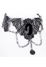 Restyle Gothic jewellery Steampunk jewellery - Gothic choker Necronomicon Bat wings