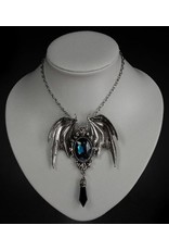 Restyle Gothic jewellery Steampunk jewellery -  Pendant and brooch in one Della Morte cyan - Restyle