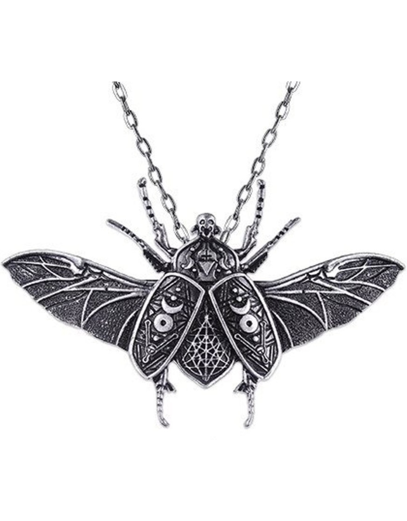 Restyle Gothic jewellery Steampunk jewellery -  Pendant with necklace Occult Beetle