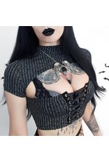 Restyle Gothic jewellery Steampunk jewellery -  Gothic-Victorian Pendant and Brooch in one Della Morte (black)