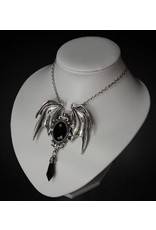 Restyle Gothic jewellery Steampunk jewellery -  Gothic-Victorian Pendant and Brooch in one Della Morte (black)