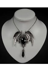 Restyle Gothic jewellery Steampunk jewellery -  Gothic-Victorian Pendant and Brooch in one Della Morte (black)
