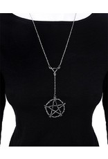 Restyle Gothic jewellery Steampunk jewellery -  Long necklace with pentagram Branch Pentagram - Restyle