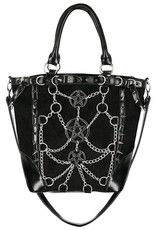 Restyle Gothic tassen Steampunk tassen - Gothic Shopper met Kettingen en Pentagrammen Restyle