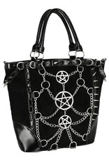 Restyle Gothic tassen Steampunk tassen - Gothic Shopper met Kettingen en Pentagrammen Restyle