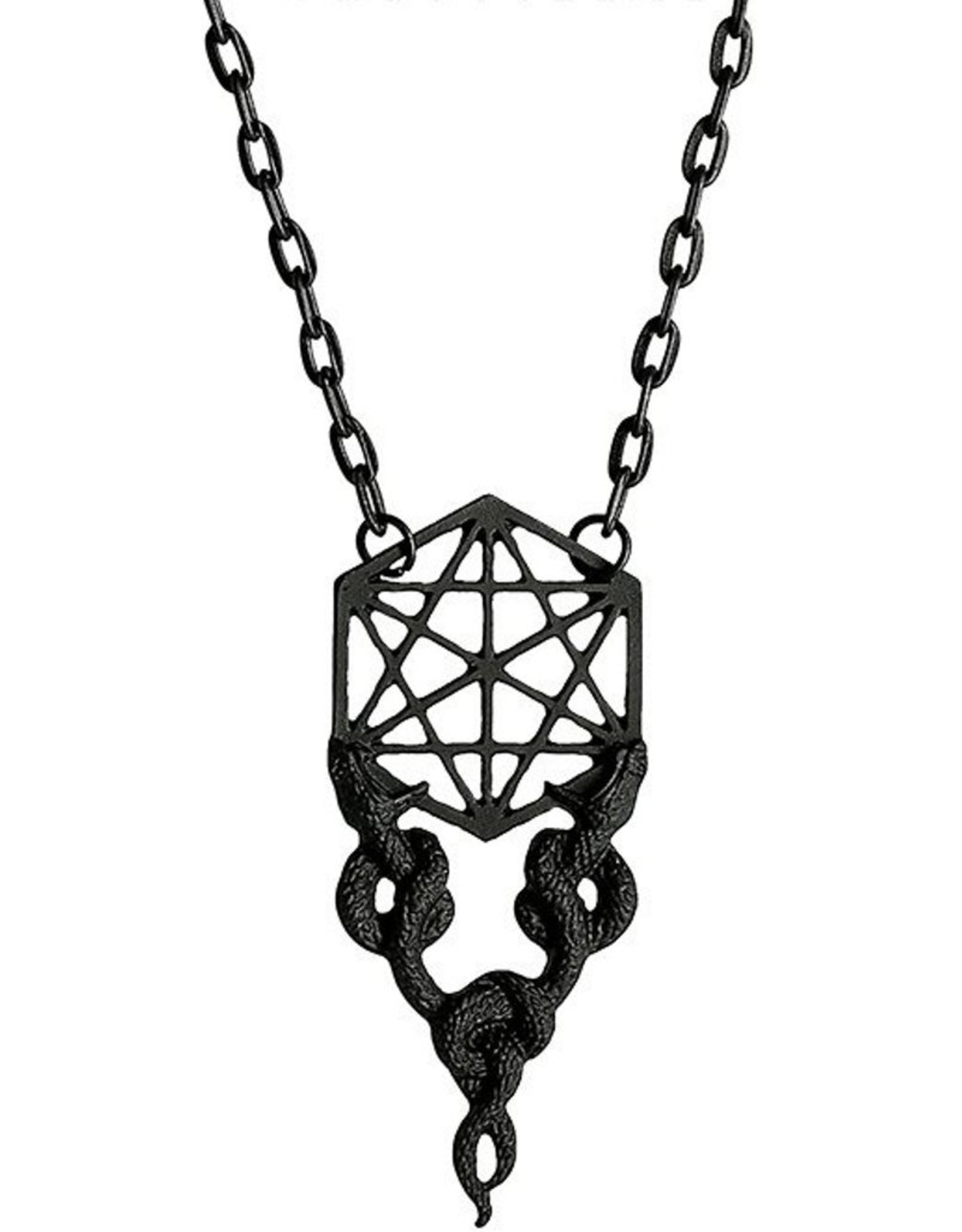 Restyle Gothic sieraden Steampunk sieraden - Ketting met Slangen Sacred Snakes (zwart) - Restyle