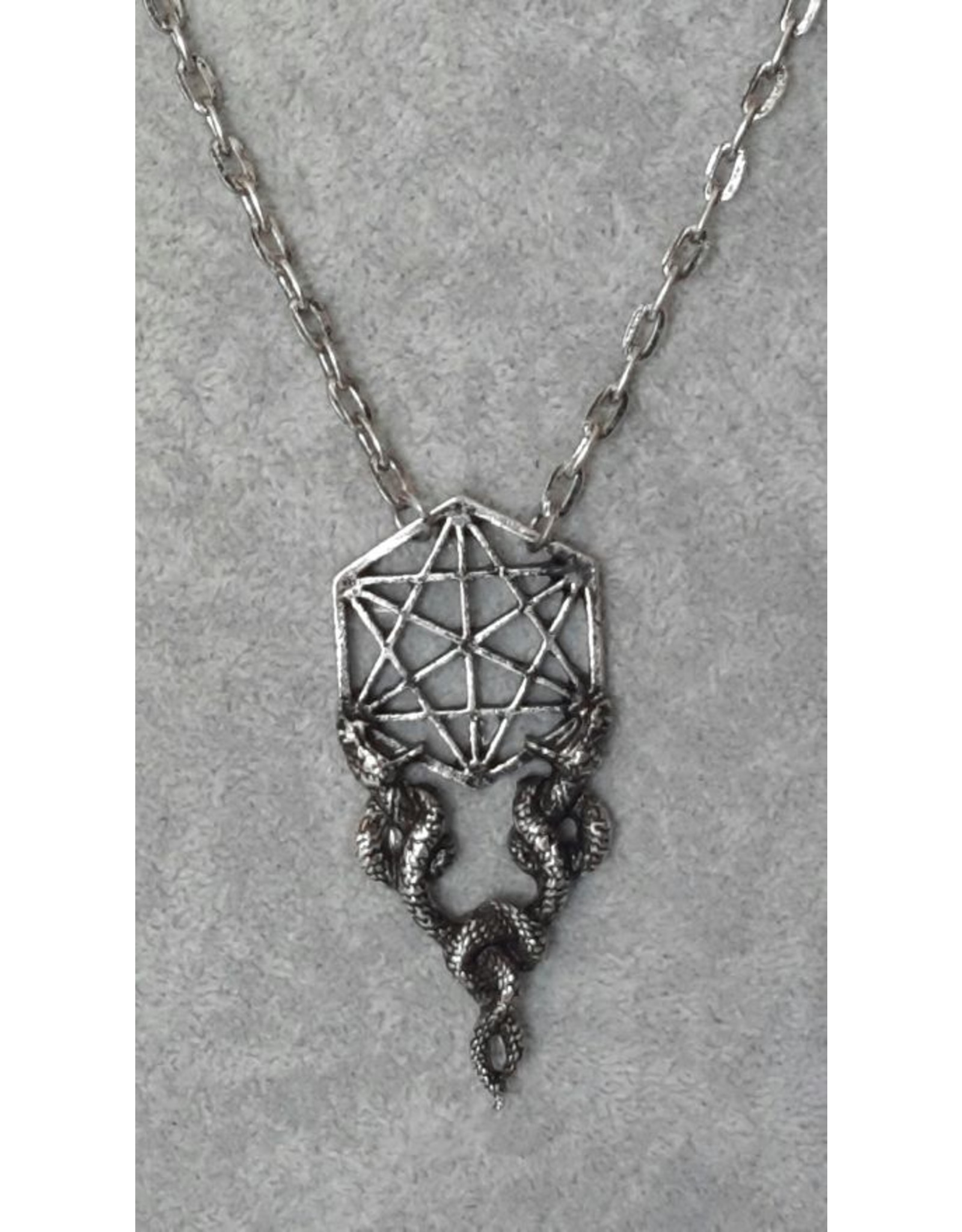 Restyle Gothic jewellery Steampunk jewellery - Necklace  Sacred Snakes (silver colored) - Restyle