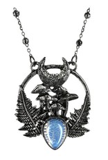 Restyle Gothic en Steampunk accessoires - Ketting met Maansteen Magic Forest - Restyle