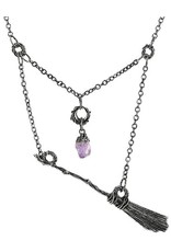 Restyle Gothic sieraden Steampunk sieraden - Ketting Witch Broomstick - Restyle