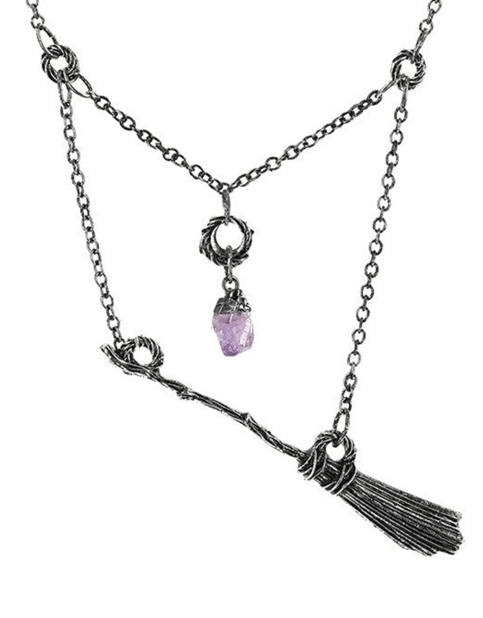 Restyle Gothic jewellery Steampunk jewellery - Necklace Witch Broomstick  - Restyle
