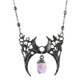 Restyle Necklace with crystal Branch Crescent (silver) - Restyle