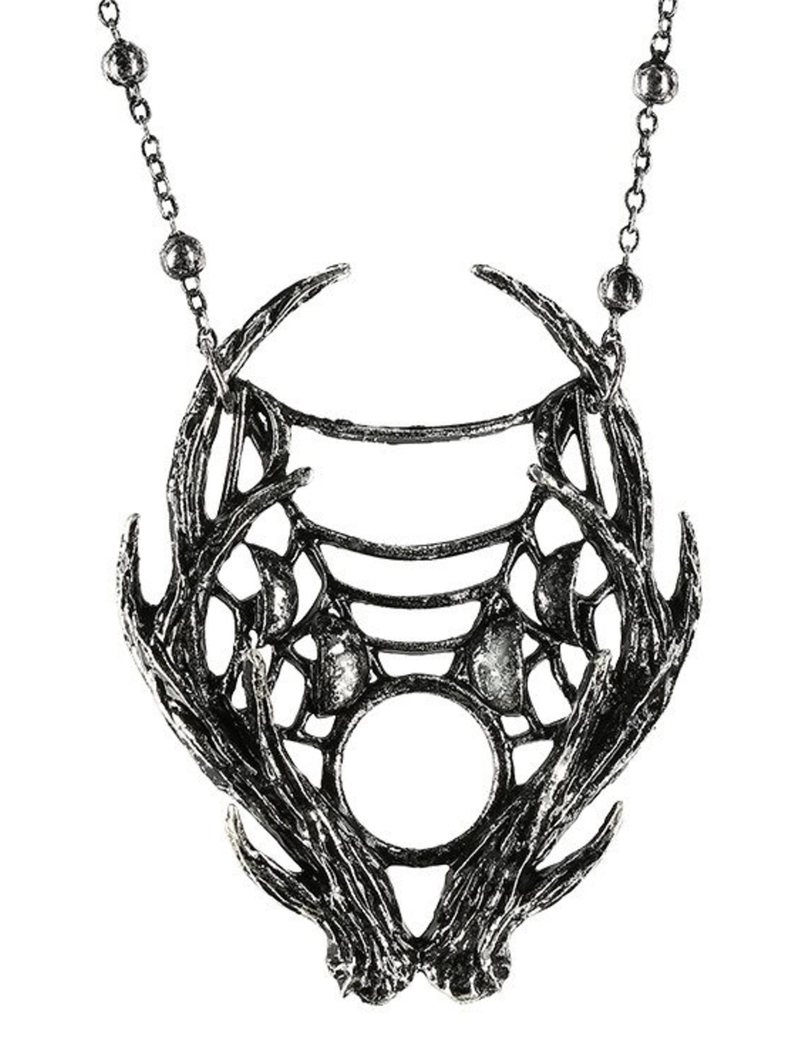 Restyle Gothic jewellery Steampunk jewellery -  Moon phase necklace 3D Moon Antler - Restyle