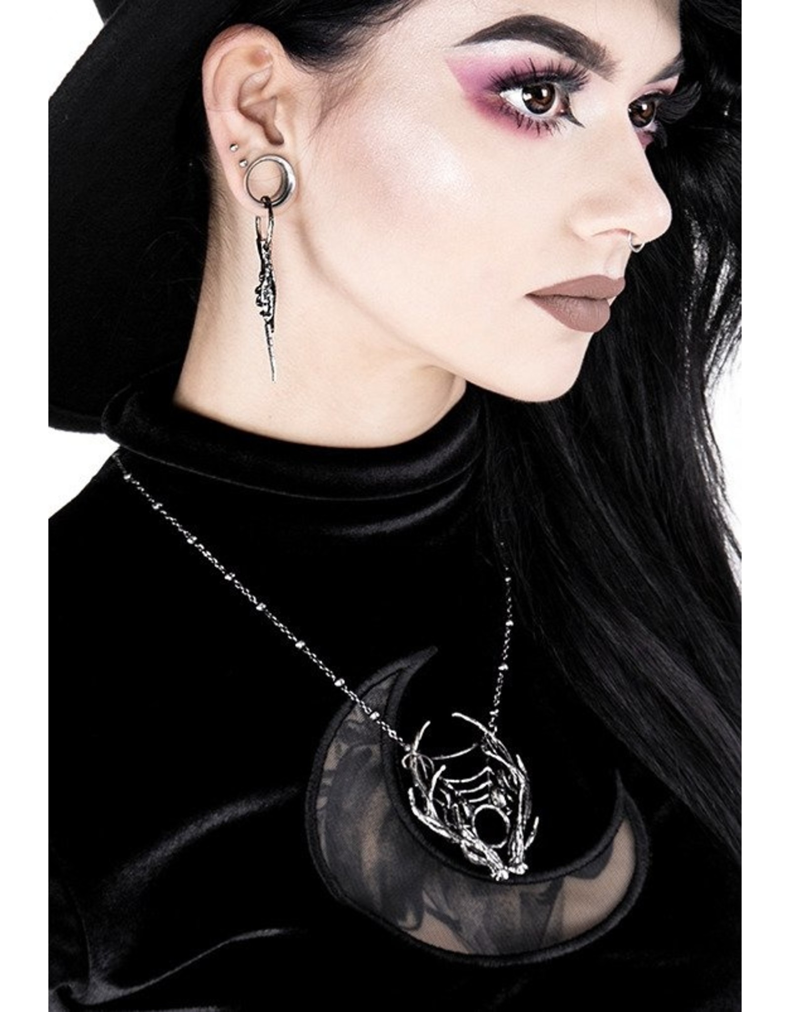 Restyle Gothic jewellery Steampunk jewellery -  Moon phase necklace 3D Moon Antler - Restyle