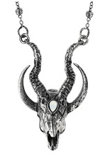 Restyle Gothic jewellery Steampunk jewellery - Gothic ketting 3D Crescent Skull - Restyle