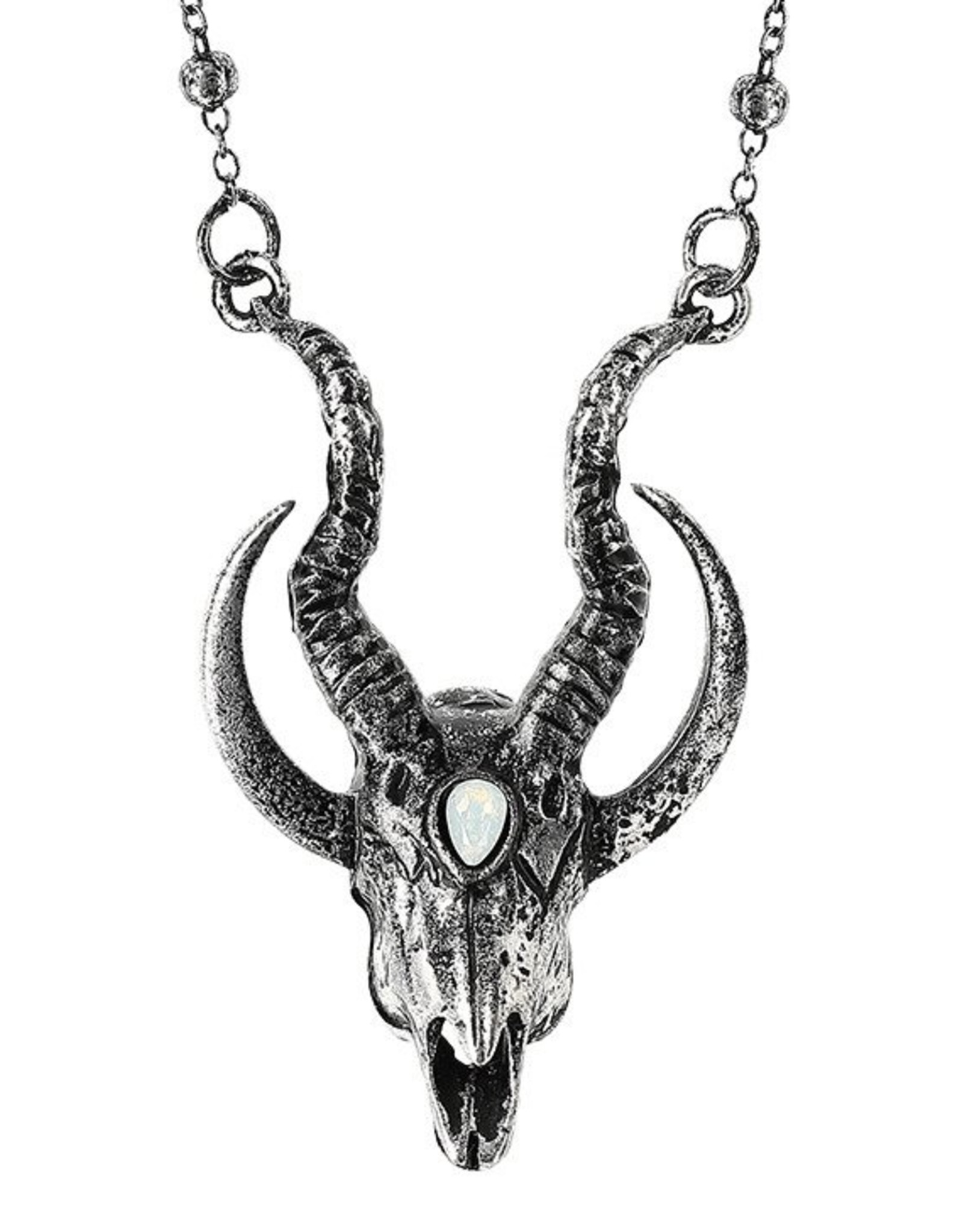 Restyle Gothic sieraden Steampunk sieraden - Gothic ketting 3D Crescent Skull - Restyle