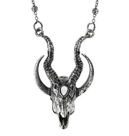 Restyle Gothic ketting 3D Crescent Skull - Restyle