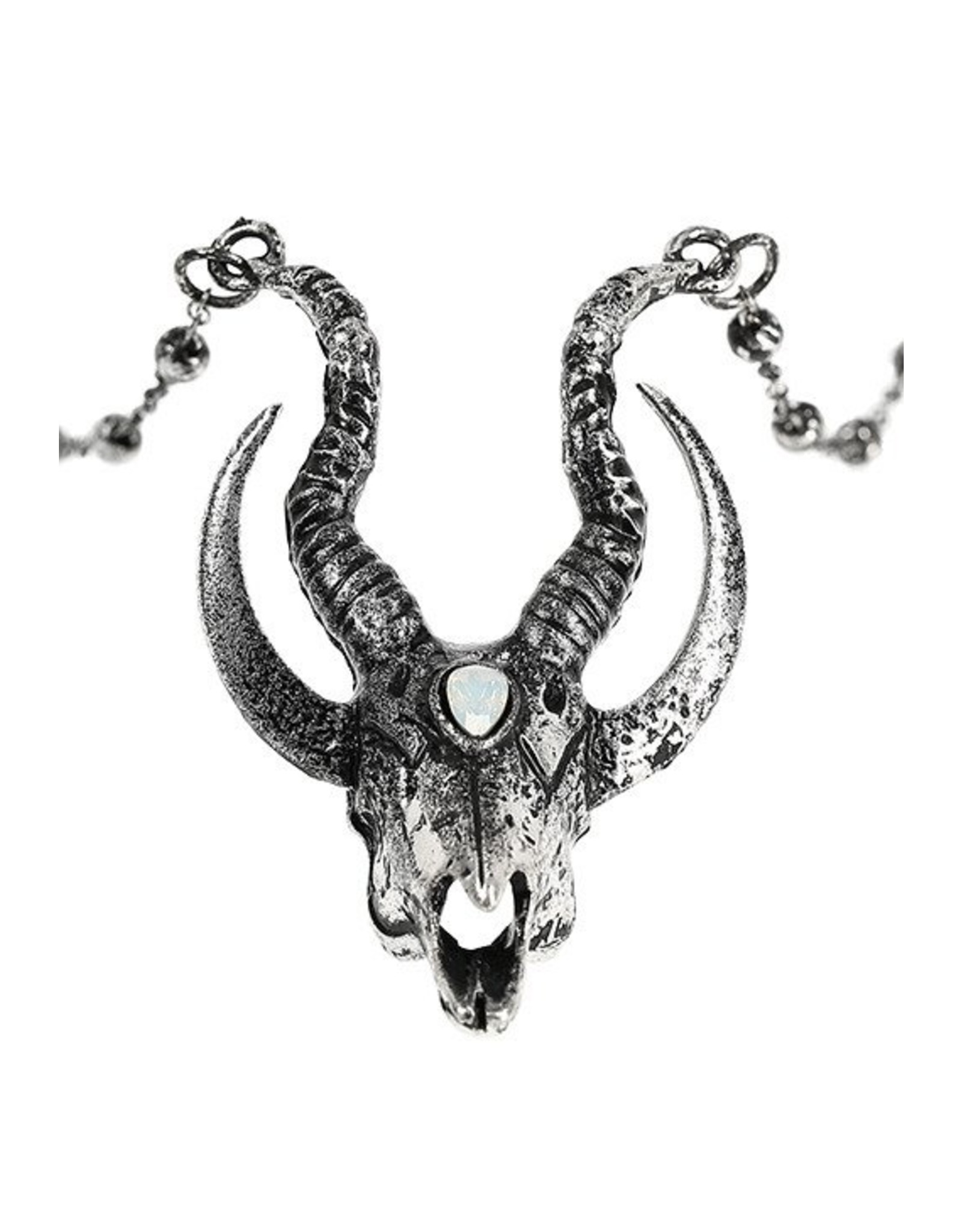 Restyle Gothic jewellery Steampunk jewellery - Gothic ketting 3D Crescent Skull - Restyle