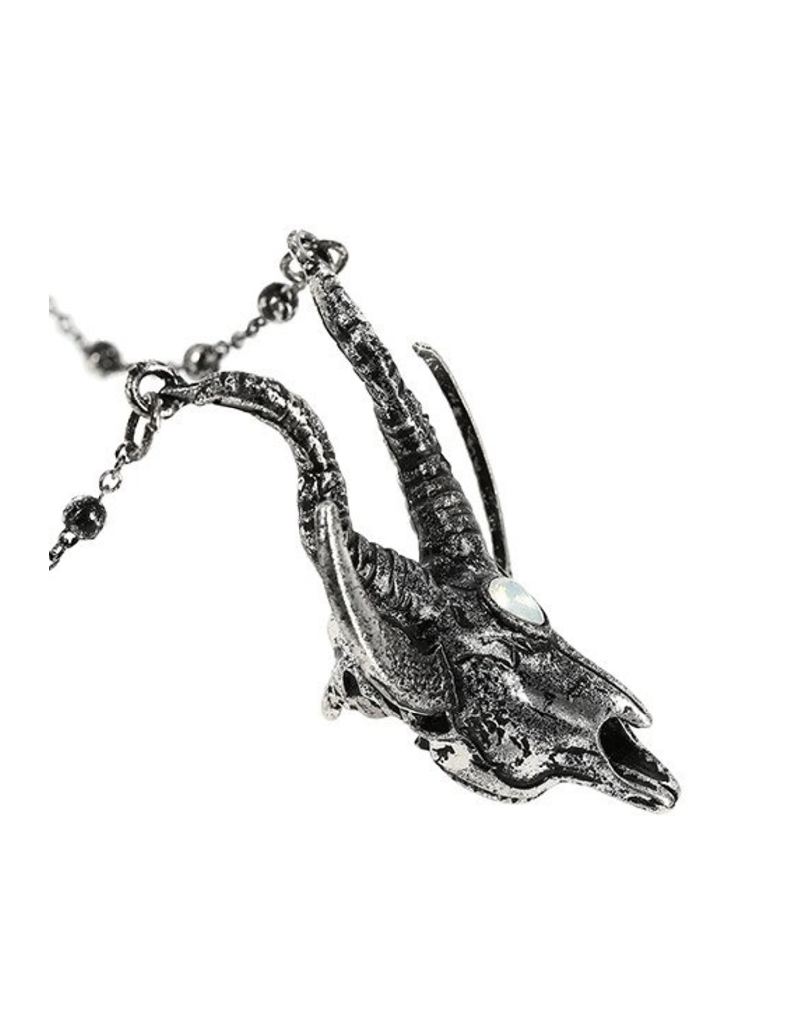 Restyle Gothic jewellery Steampunk jewellery - Gothic ketting 3D Crescent Skull - Restyle