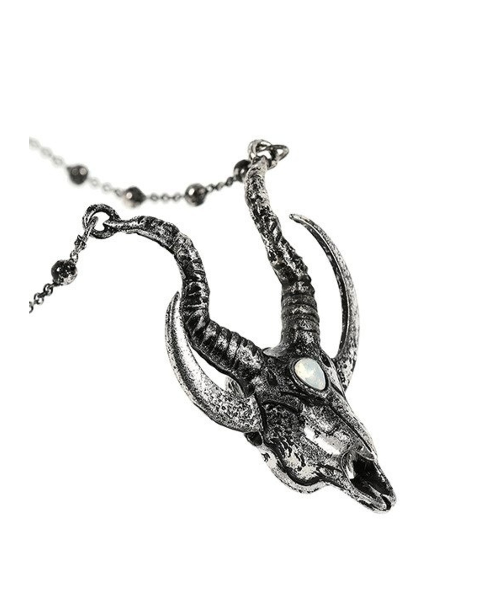 Restyle Gothic jewellery Steampunk jewellery - Gothic ketting 3D Crescent Skull - Restyle