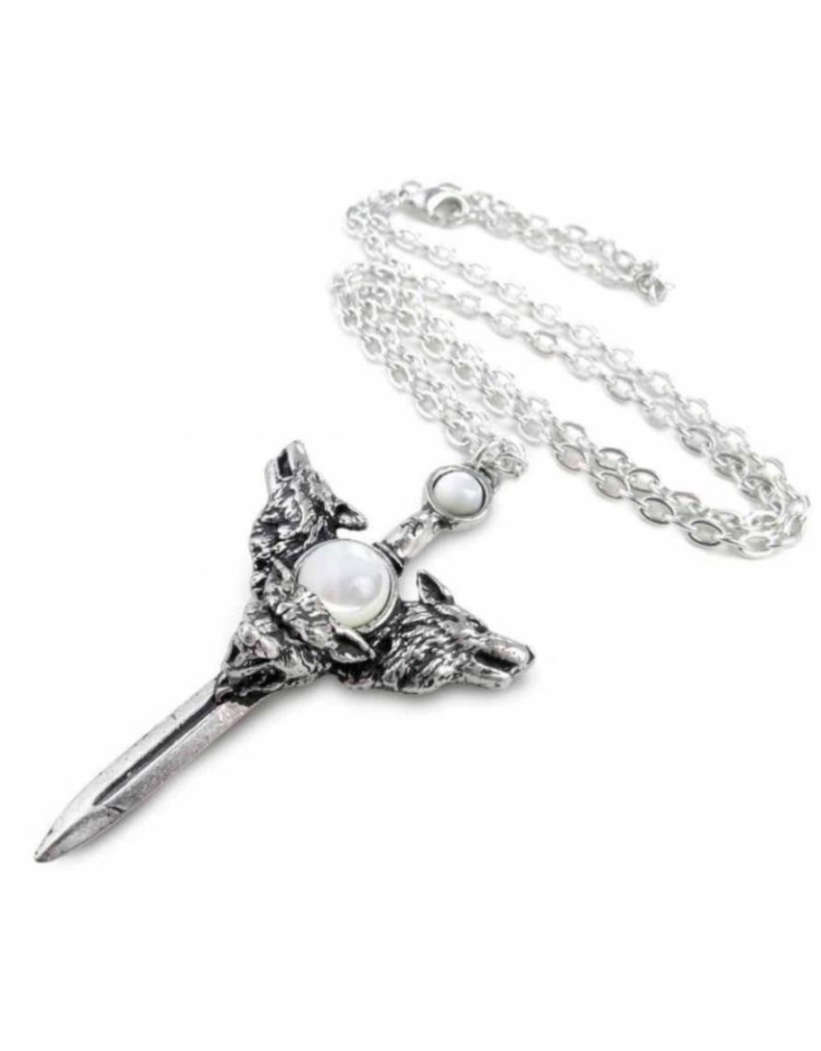 Alchemy Gothic and  spiritual accessories - Wolverine Moon pendant and necklace Alchemy