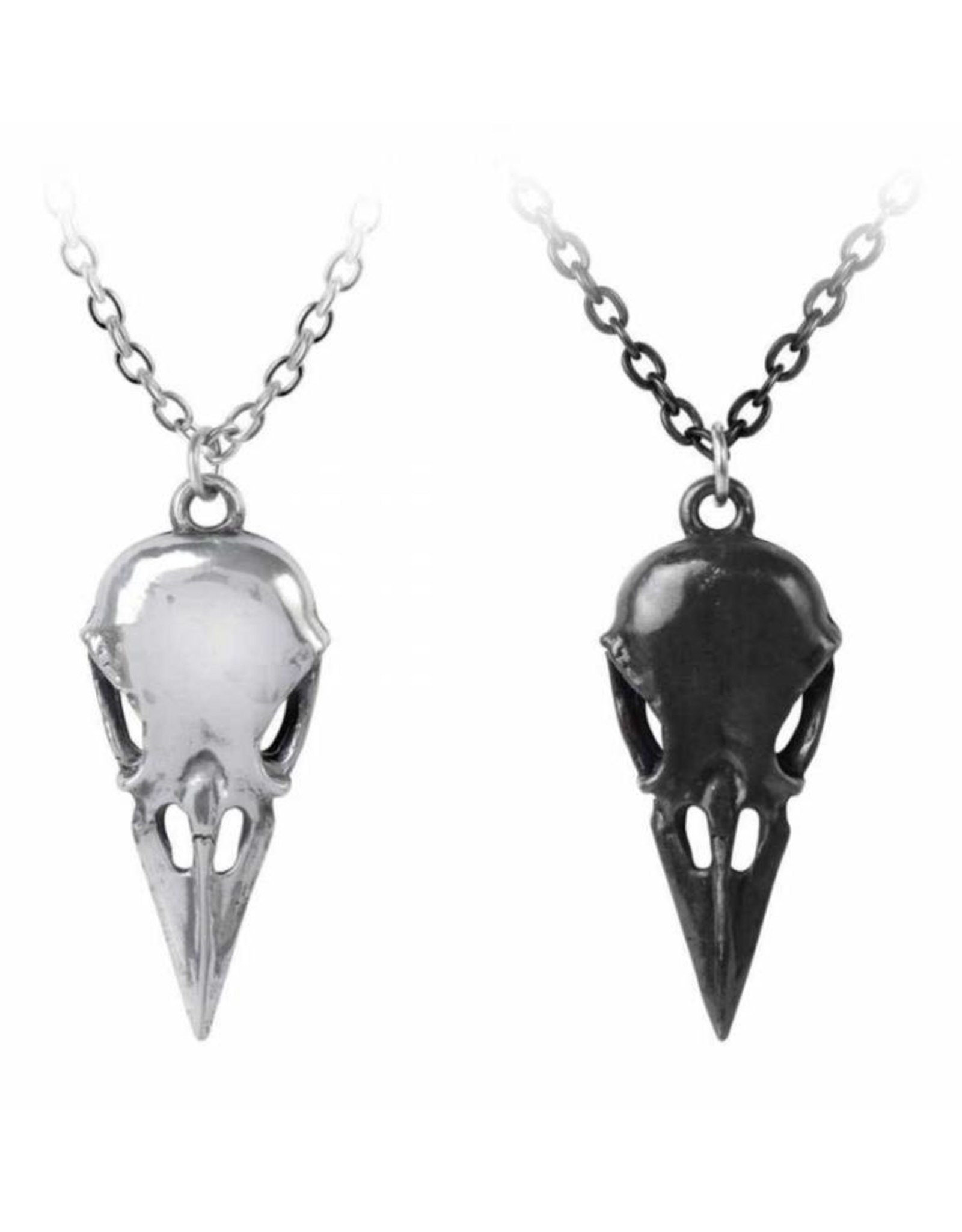 Alchemy Gothic jewellery Steampunk jewellery -  Friendship necklace Coeur Crane - Couple's - Alchemy