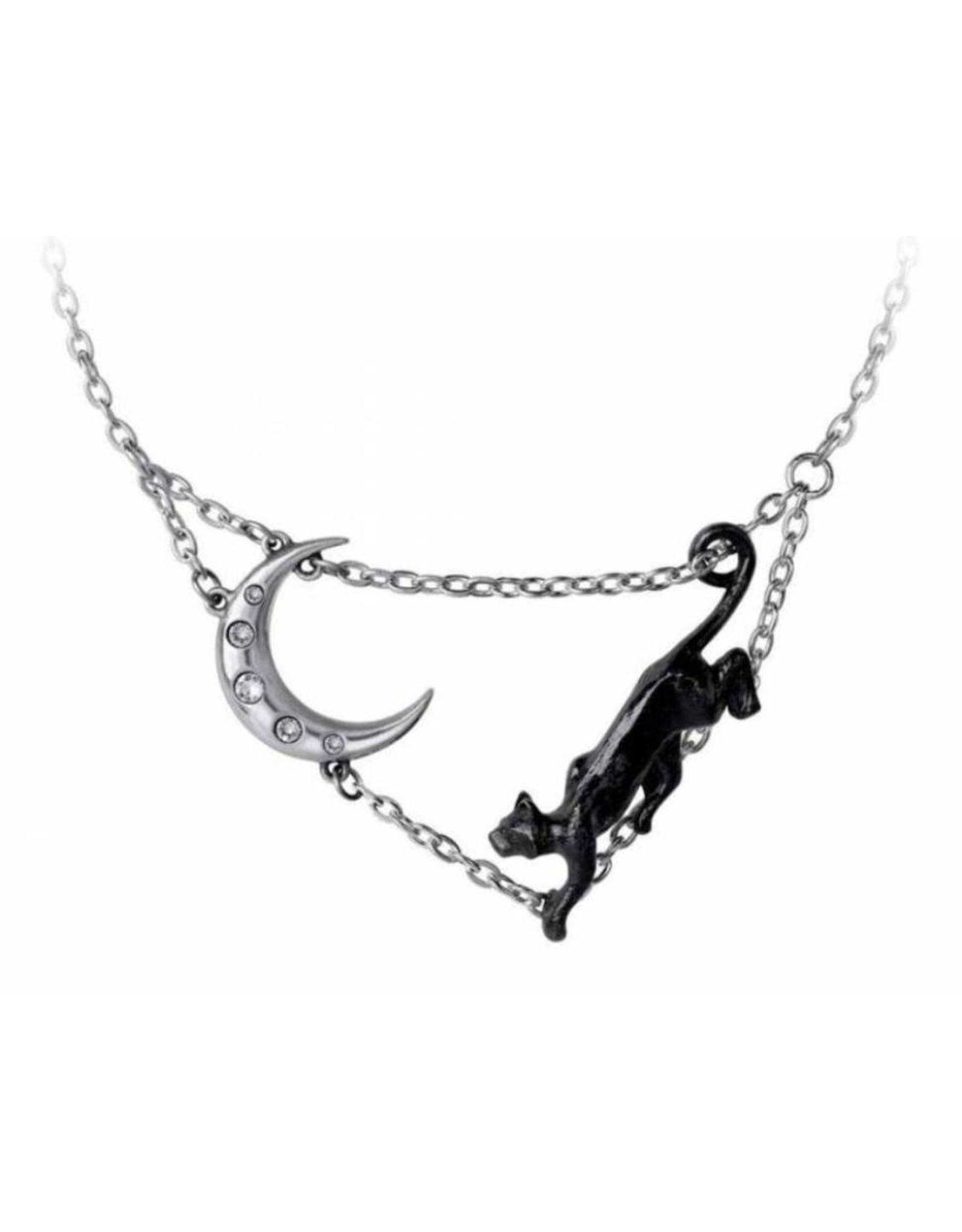 Alchemy Jewellery -   Minnaloushe the Cat and the Moon necklace  - Alchemy