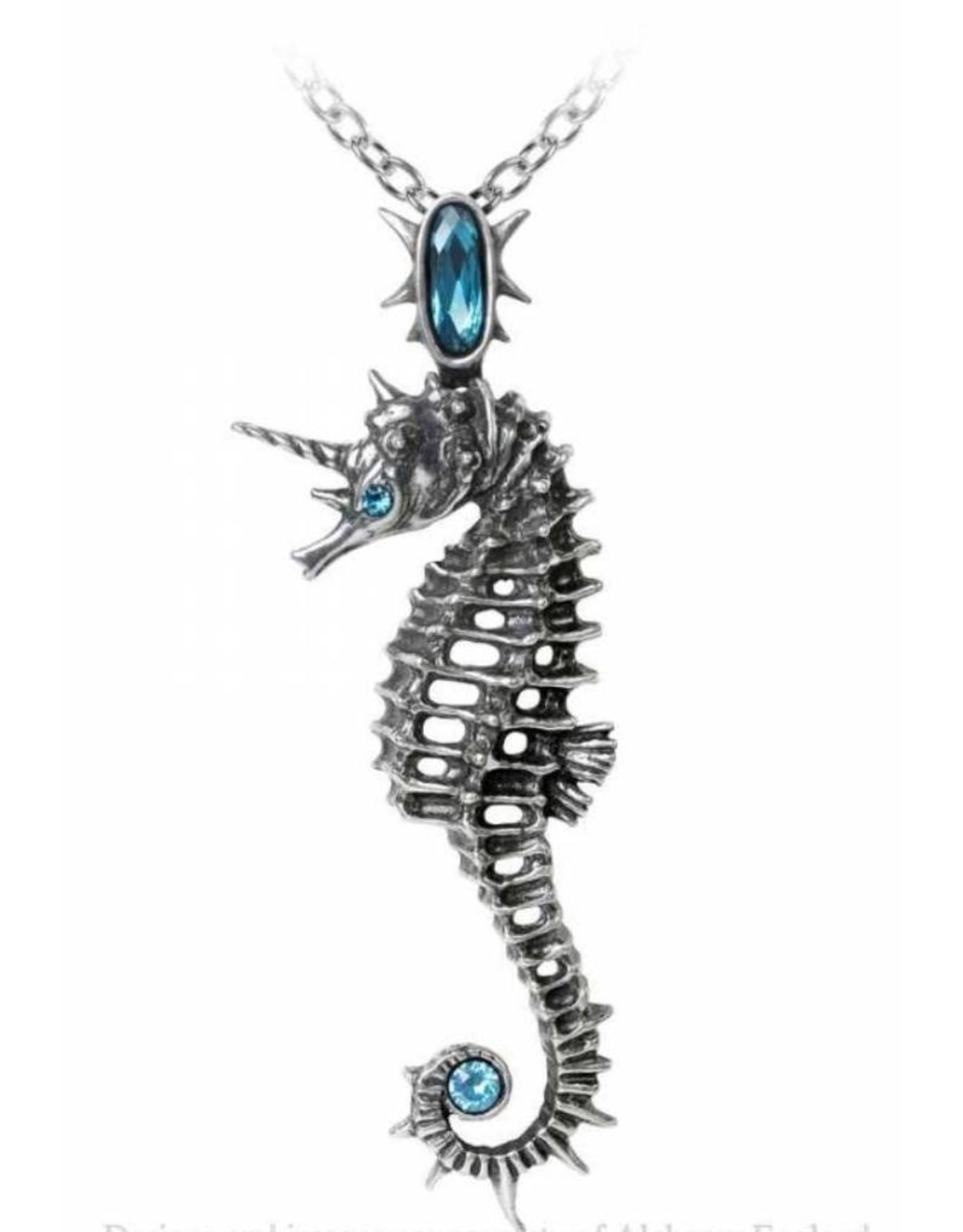 Alchemy Gothic jewellery Steampunk jewellery - Pendant Aequicorn (Seahorse  Horn) - Alchemy