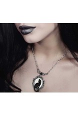 Alchemy Gothic jewellery Steampunk jewellery - Black Cat Necklace Feline Felicity - Alchemy
