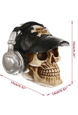 Dark Desire Gothic accessories - Skull with headphone