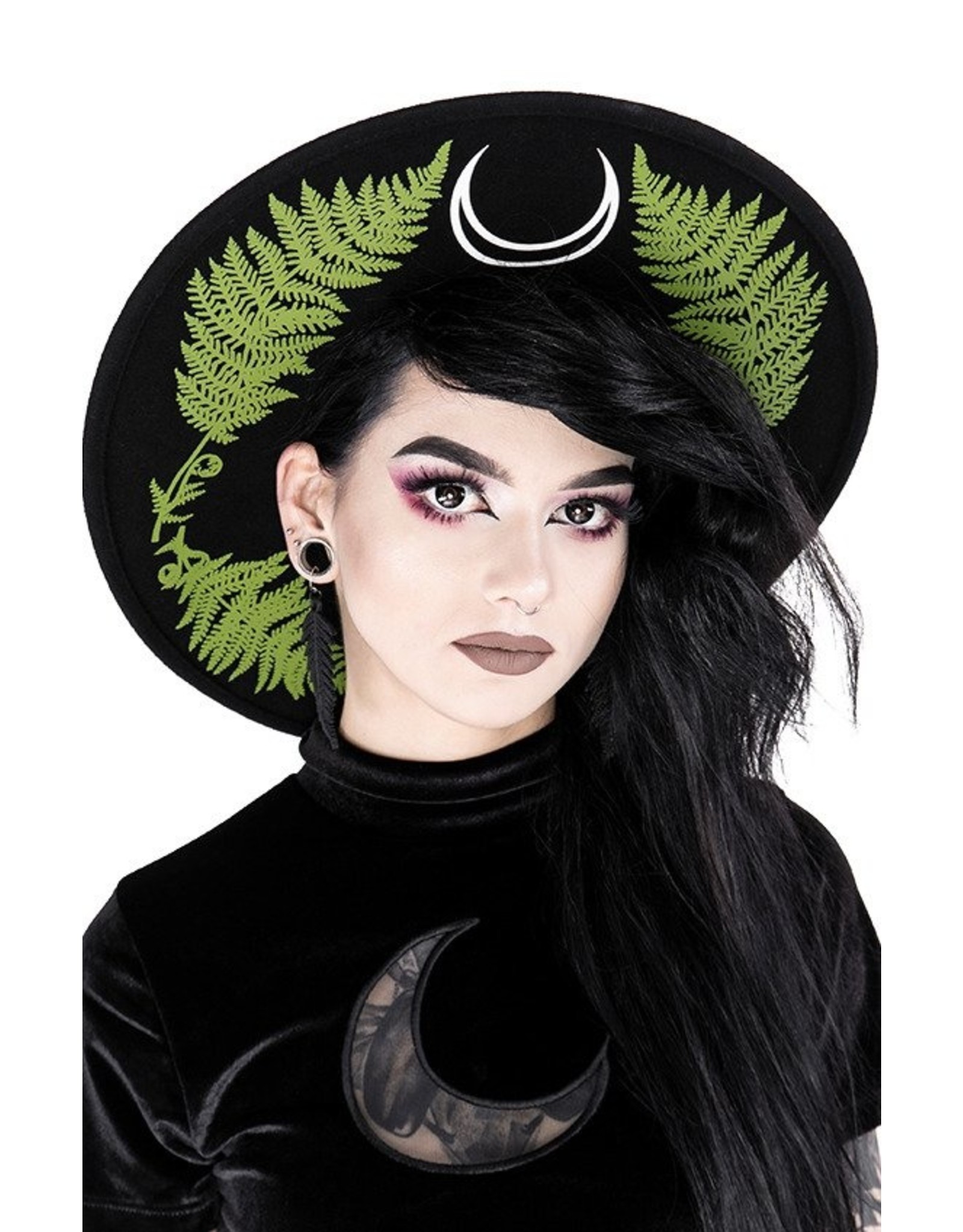 Restyle Gothic and Steampunk accessories - Forest Witch Hat with wide brim Restyle