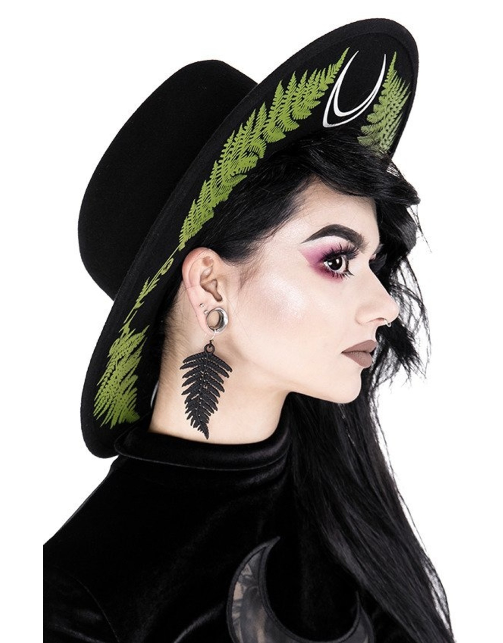 Restyle Gothic and Steampunk accessories - Forest Witch Hat with wide brim Restyle