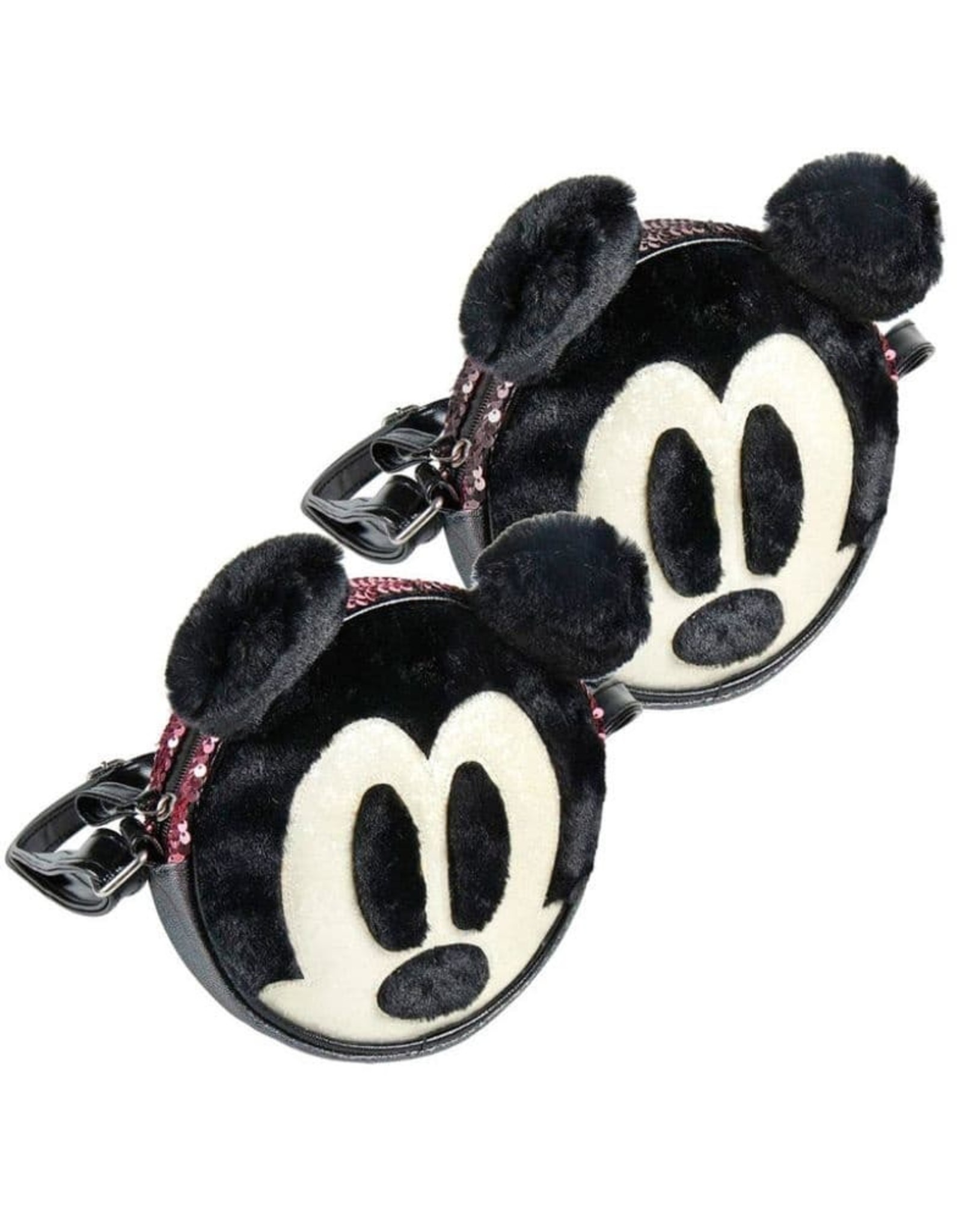 Disney Disney tassen - Disney  ronde schoudertas Mickey met pluche en pailletten