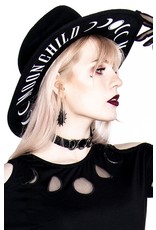 Restyle Gothic and Steampunk accessories - Hat with wide brim and Moon Phases - Moon Child