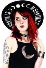 Restyle Gothic en Steampunk accessoires - Hoed met brede rand en Maanfasen - Moon Child