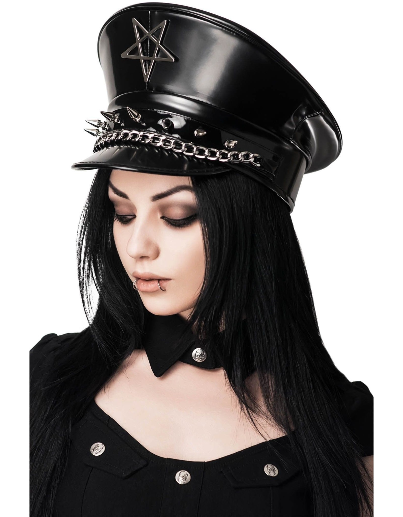 Killstar Gothic and Steampunk accessories -  Division SIXX Cap - KillStar