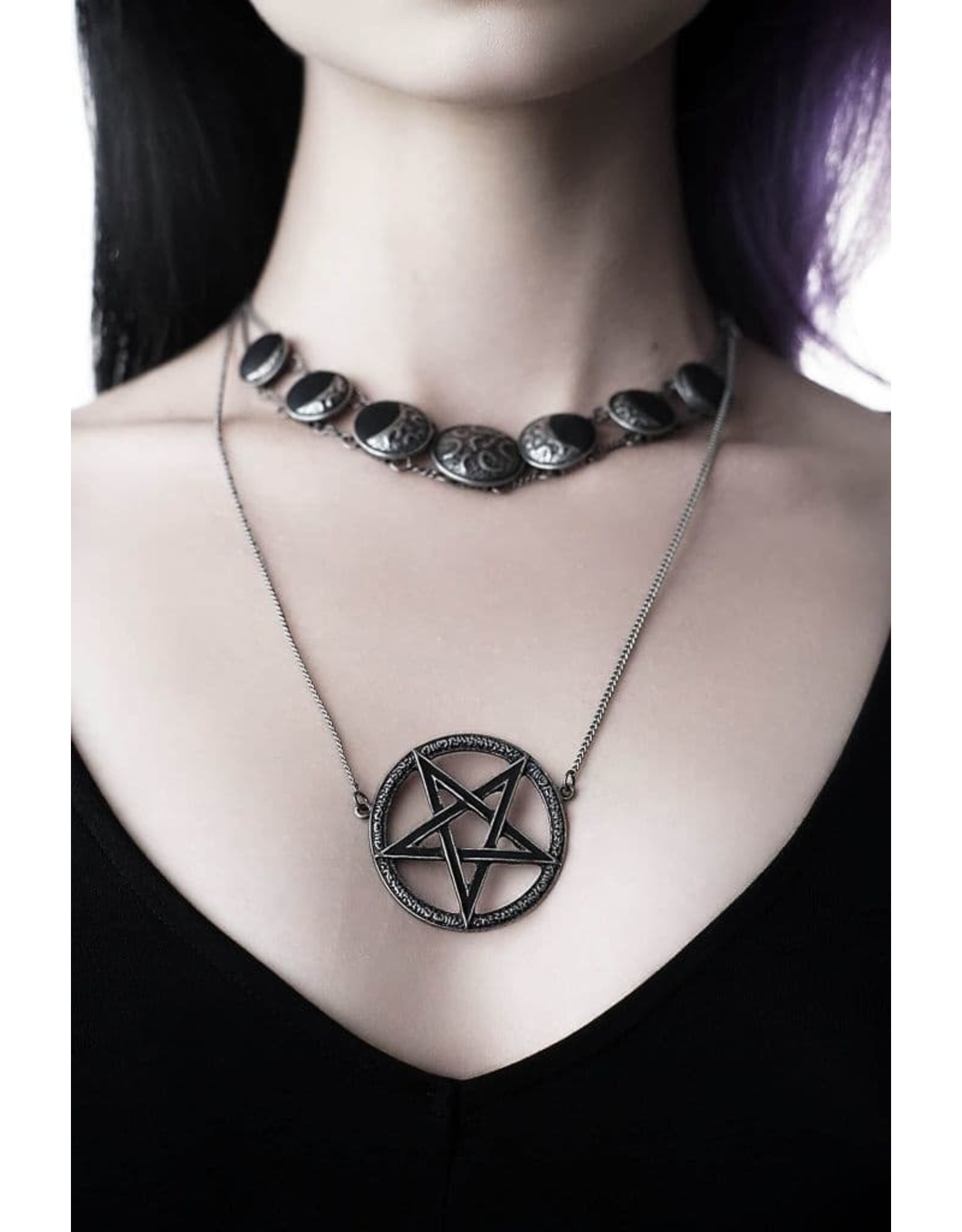 Killstar Gothic and Steampunk jewelry - Killstar Layer necklace Phases