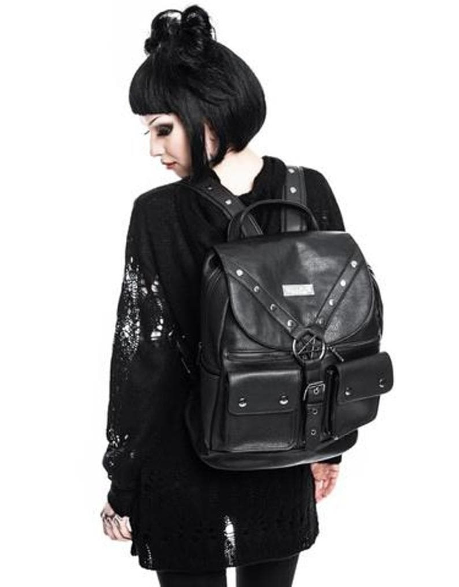 Killstar Gothic bags Steampunk bags - Killstar backpack Ritual Ring Pentagram