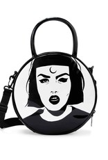 Killstar Gothic bags Steampunk bags - Killstar Minerva handbag face print round lacquer