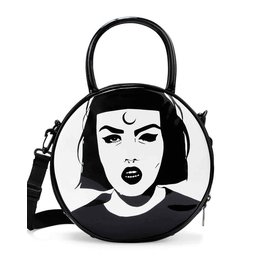 Killstar Killstar Minerva handbag face print round lacquer