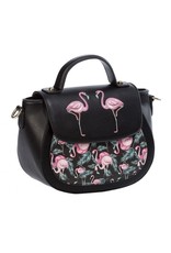 Banned Retro tassen Vintage tassen - Banned Retro schoudertas met Flamingo's Malibu