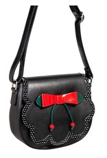 Banned Retro tassen Vintage tassen - Banned Retro schoudertas Marilou zwart/rood