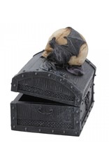 Alator Gothic and Steampunk accessories - Dark Shroud Bat & Skull Treasure Chest - Nemesis Now